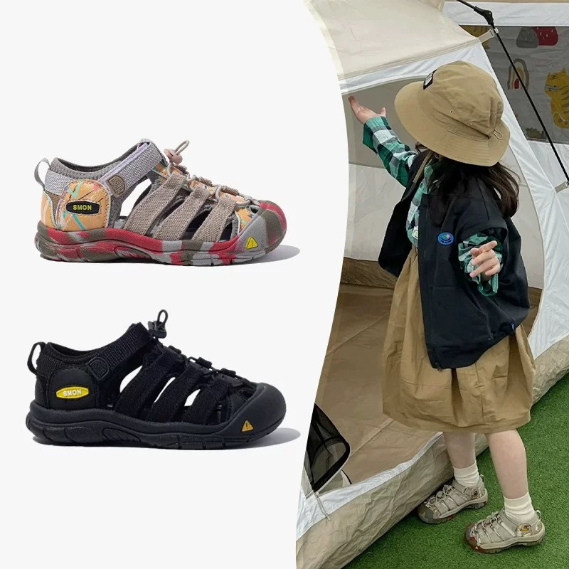 Baotou Boys Tracing Creek Sandals 2025 Summer New Girls' Non-slip Wading Shoes Non-slip Outdoor Children's Mountaineering Shoes