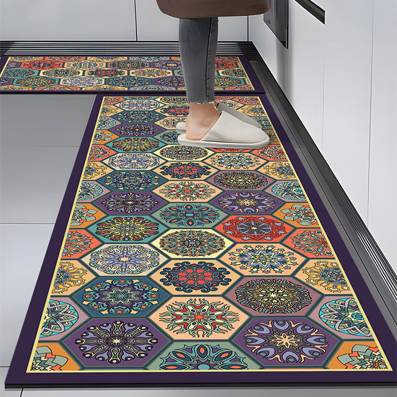 American Tile Kitchen Floor Mat Home Long Anti-slip Foot Mat Dirt Resistant and Easy to Take care of Diatom Mud Floor Mat