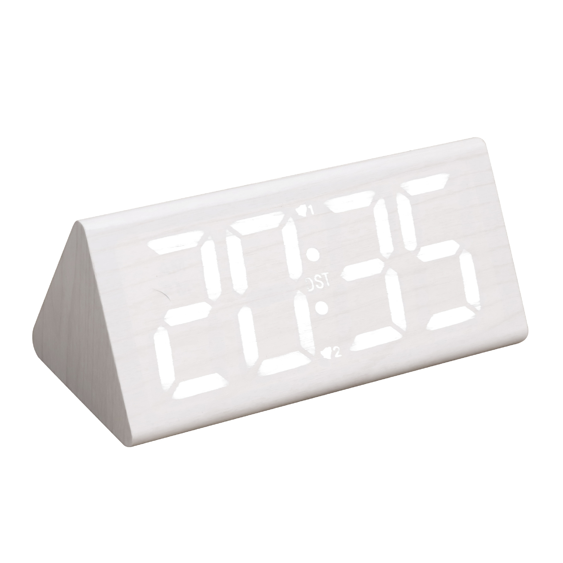 Picture of Multifunctional Perpetual Calendar Pvc Wooden Clock Digital Led Wooden Clock Student Snooze Alarm Clock Digital Desktop Clock