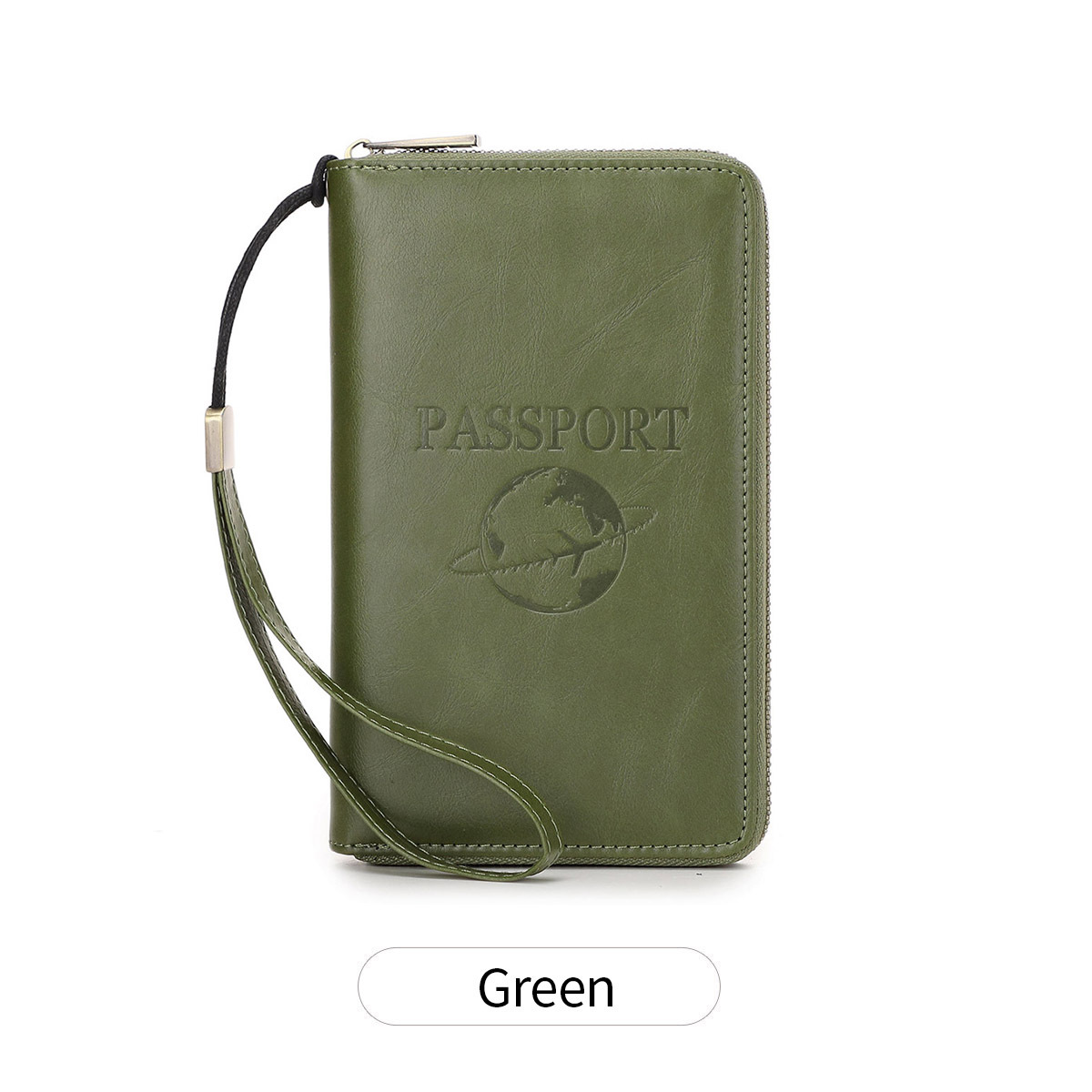 Picture of RFID Long Zipper Passport Bag Cross-border Multi-function Travel Document Air Ticket Storage Holder Large Capacity Passport Wallet
