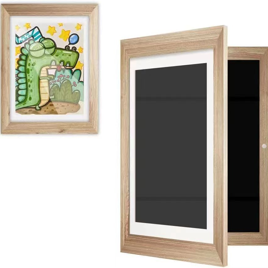 Picture of Cross-border explosions KidsArtFrame magnetic photo frame children's oil painting flip photo frame storage frame in stock wholesale
