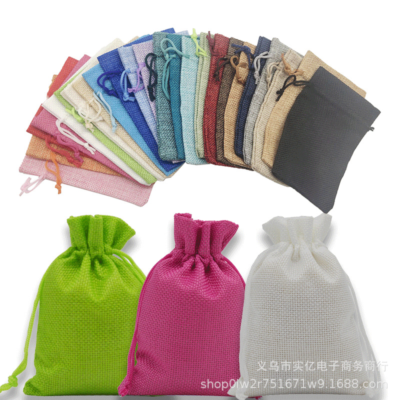 Factory wholesale linen bag breathable hanging bamboo charcoal bag jewelry dustproof rice dumplings packaging gift linen bag