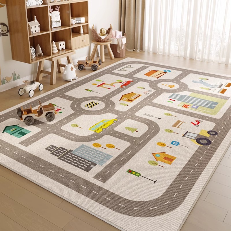 Picture of Carpet Living Room Children's Room Layout Reading Area Parking Lot Early Education Center Floor Mat Climbing Mat Bedroom Study Mat
