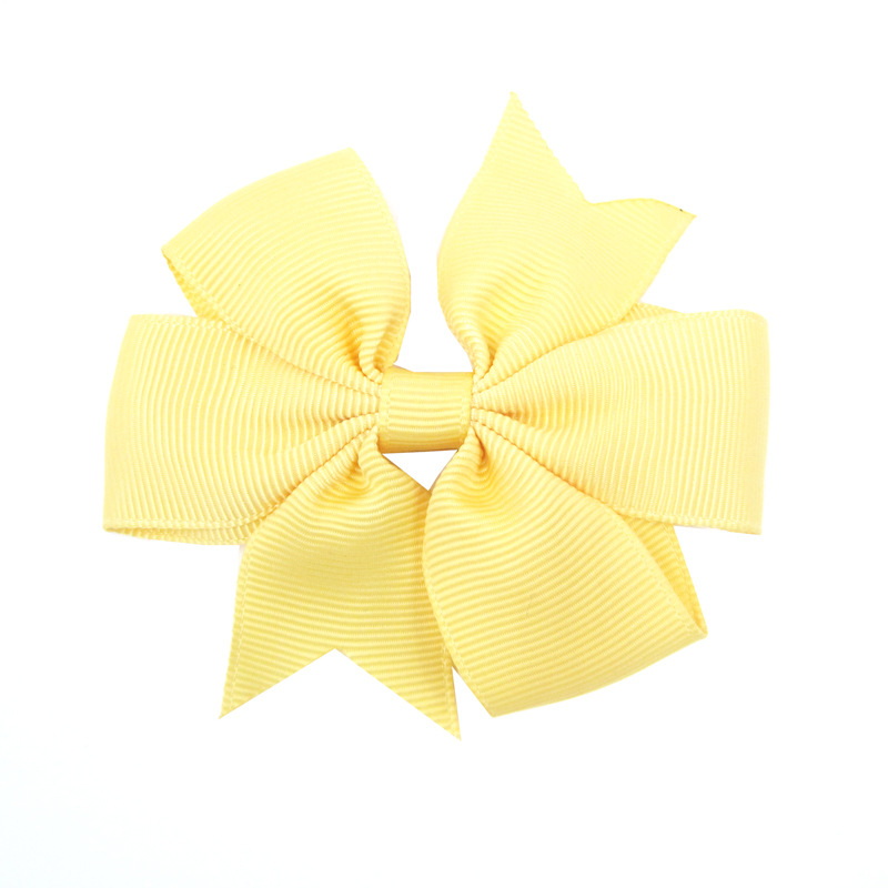 Picture of European and American New Kidsren's Hairpins 8cm Swallowtail Bow Hairpin V-Shaped Ribbed with Bow Hair Accessories Head Flower