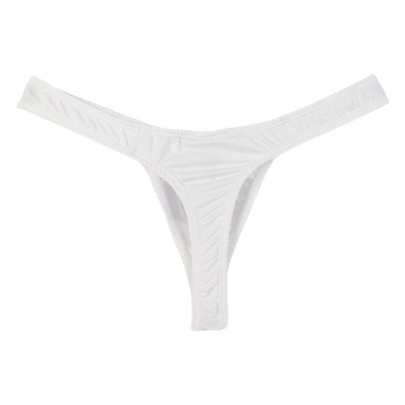 New men's low waist solid color thong sexy European and American underpants breathable sexy underwear tripod men's pants