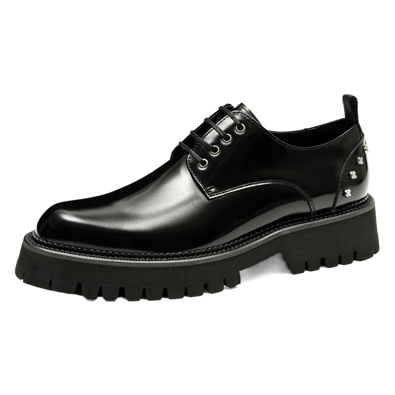 [vip for] foreign trade explosions double thick bottom shoes Guangzhou leather British rivet business casual shoes