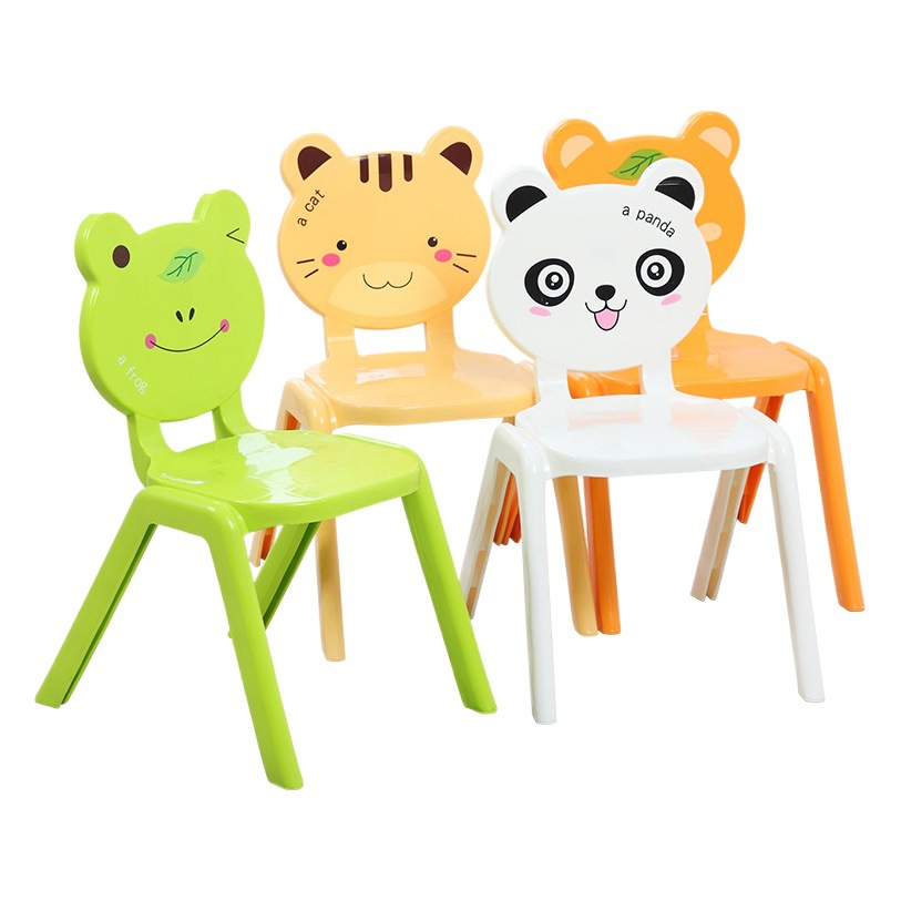 Xinbeile Kidsren's Chair Thickeneded Household Kindergarten Back Chair Baby Chair Plastic Stool Table and Chair Home Non-Slip