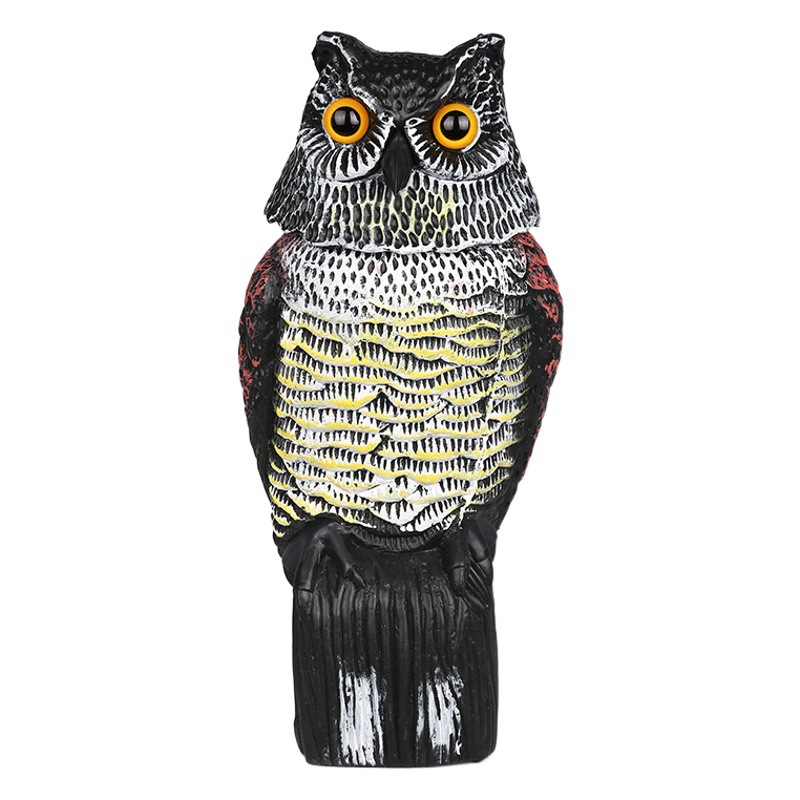 Picture of Cross-border simulation owl ornaments decoration can shake his head garden rodent blow molding crafts scare bird props Amazon