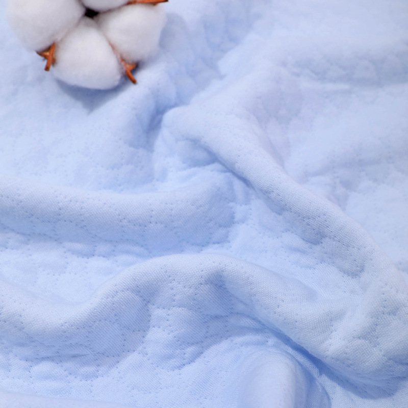 Picture of Oval jacquard air layer fabric autumn and winter baby sweater fashion climbing clothing sleeping bag fabric cotton silk on both sides