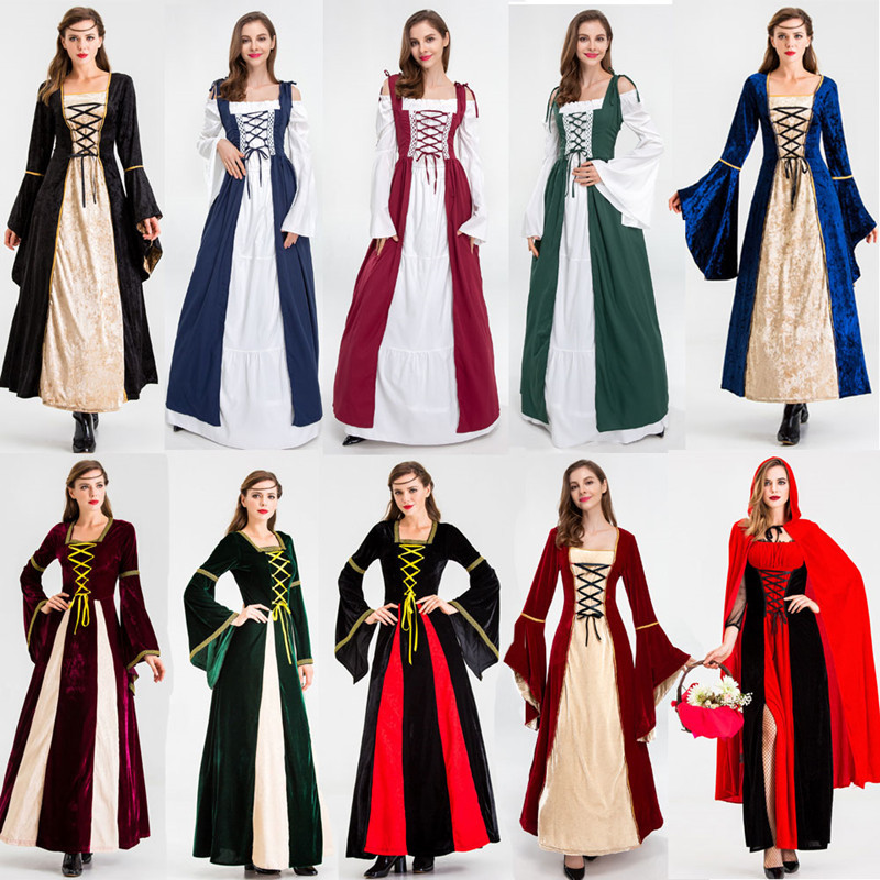 Picture of Halloween New European Retro Court Costume Queen Princess Queen Party Evening Dress Stage Play Costume