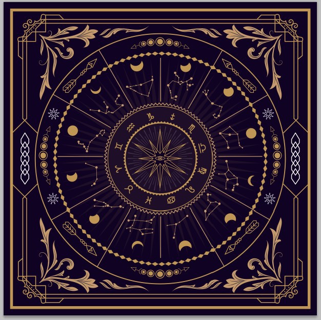 Picture of 60 × 60 small size tablecloth bedroom living room study decorative tapestry cross-border hot selling background wall hanging canvas