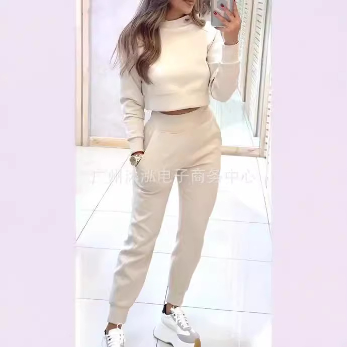Cross-border AliExpress independent station fashion women's clothing 2024 spring and autumn new temperament casual vests suit two-piece set