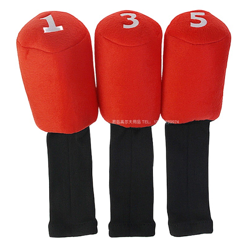 Golf wooden rod cover cylinder big head warehouse rod head protective cover durable fairway wooden cap cover 1/3/5 rod cover