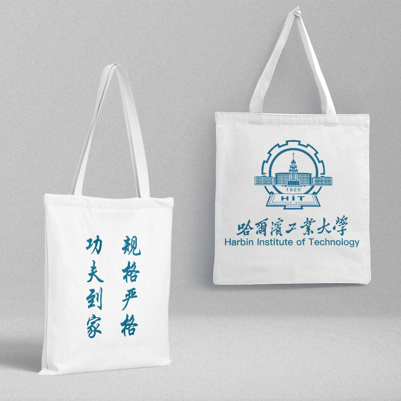 Harbin Institute of Technology Canvas Bag Length 39 Wide 36PVC Bag Independent Packaging Fashionable Small Fresh Handbag