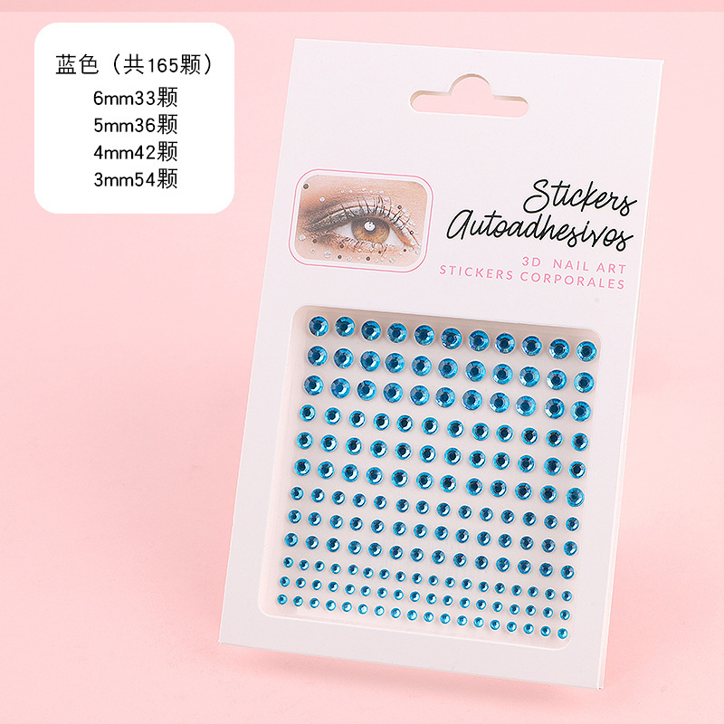 Picture of In stock cross-border hot acrylic eyebrow sticking Diamond 3456mm face sticker performance Color Diamond Crystal acrylic eye corner tears