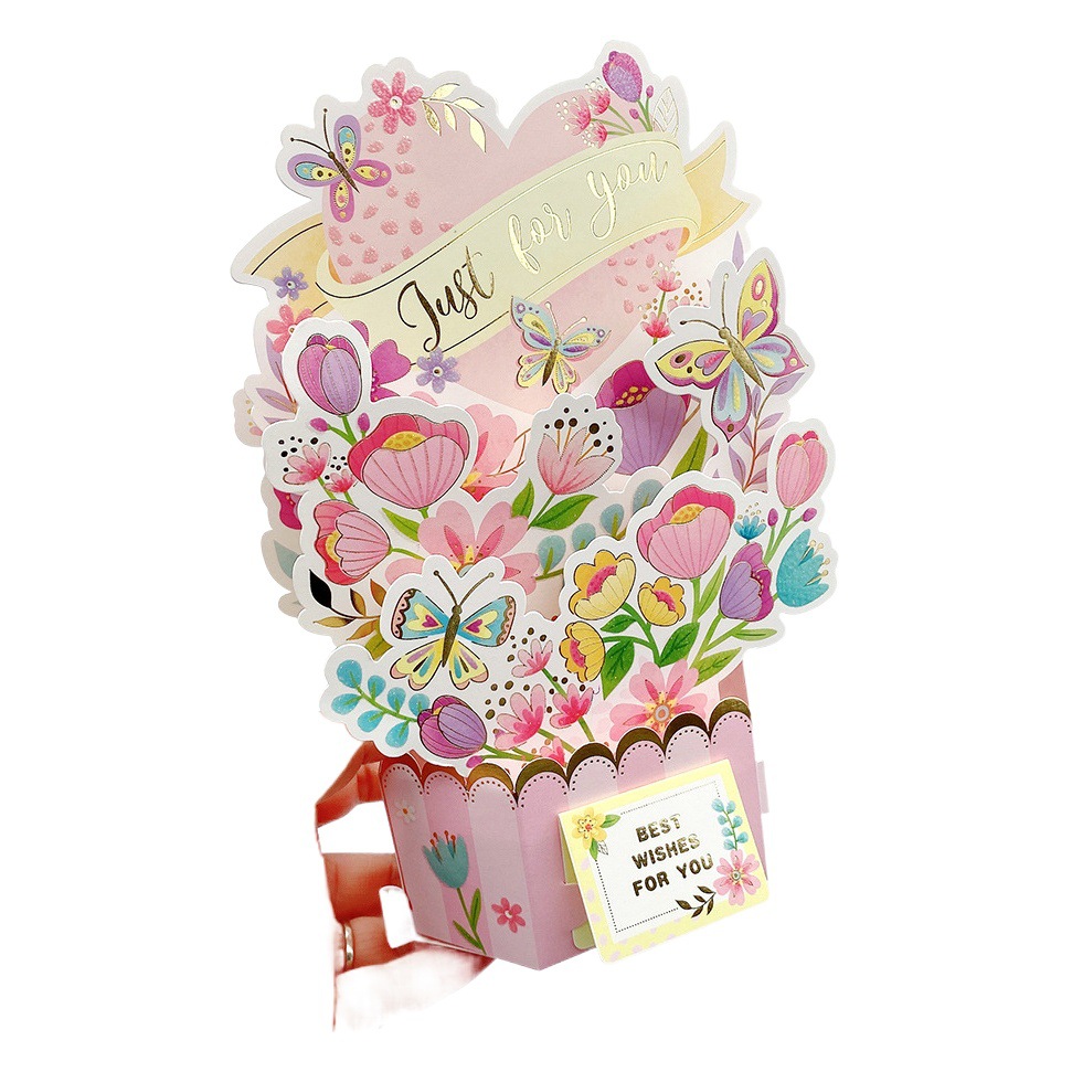 Children's Day 3D Greeting Card Paper Sculpture Decoration Ornament Birthday Thank You Message Card Box Card Three-Dimensional Cross-Border Exclusive Supply