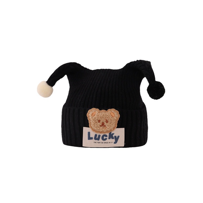 Picture of Baby Hat Autumn and Winter Cute Antenna Knitted Wool Hat for Boys and Girls Winter Ear Protection Thickened Baby Sunscreen Hat