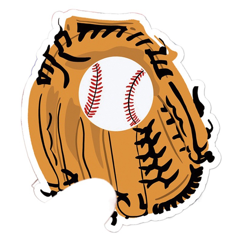 50 Baseball Graffiti Personality Cross Border Sports Trend Wholesale DIY Skateboard Luggage Sticker Waterproof