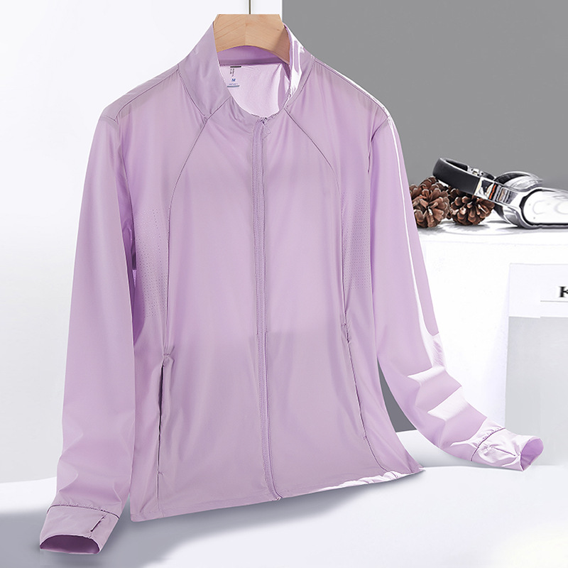 Picture of Summer Ice Silk Outdoor Sun Protection Clothing Women's UPF50 UV Protection Thin Cool Breathable Lightweight Sun Protection Clothing Men's Trendy