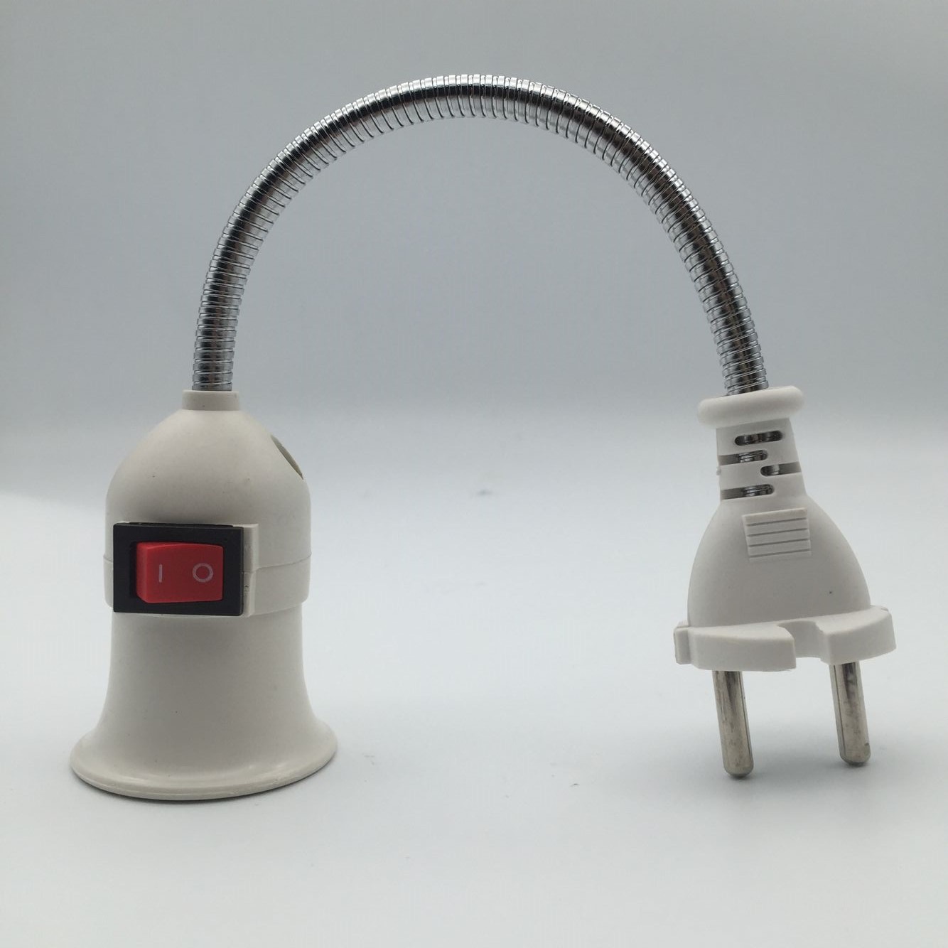 Picture of Foreign Trade Export Thailand Stainless Steel Hose E27 Luokou Lamp Holder Steering Bent Rod Mobile Lamp Holder Test Lamp Holder