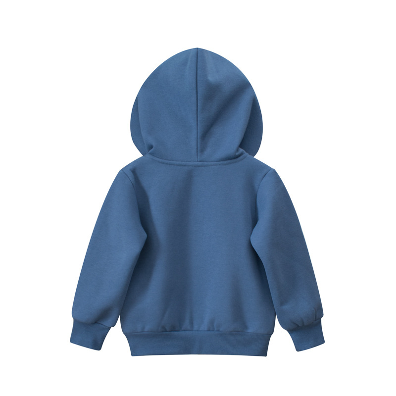 Picture of 27kids cross-border children's clothing live supply children's coat fleece-lined autumn and winter zipper shirt baby boys' clothes hooded