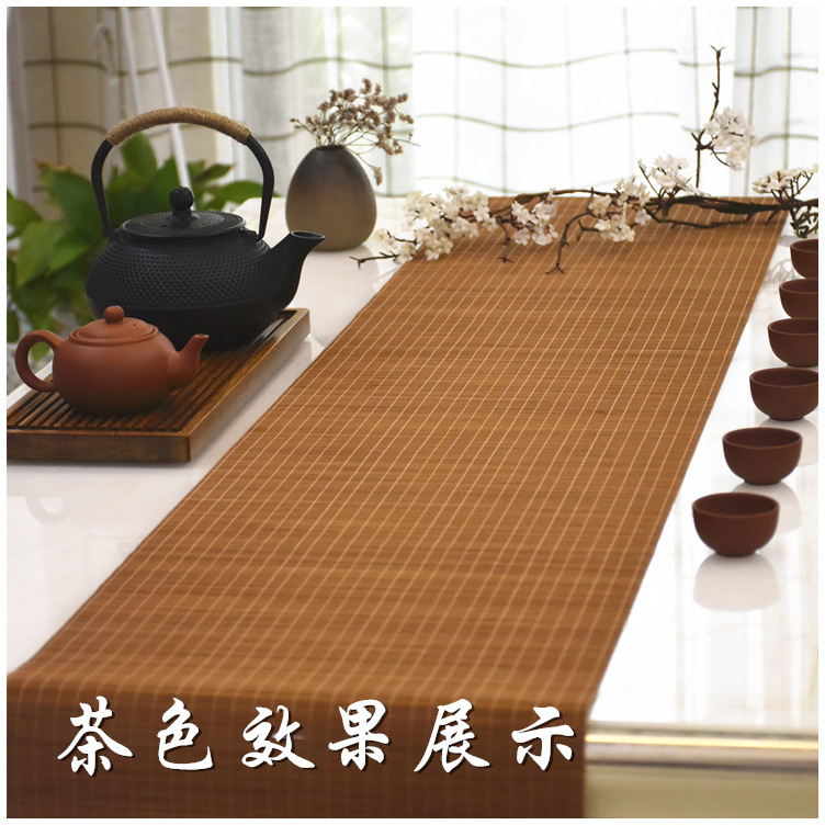 Picture of Bamboo tea mat can be cut bamboo mat bamboo mat cup mat tea curtain table flag decorative wall bamboo tea mat source factory wholesale