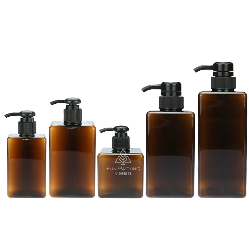 Picture of Petg Square Lotion Bottle 250ml Hand Sanitizer Shampoo Bottle 450ml Sub-Bottle Shower Gel Bottle 650ml