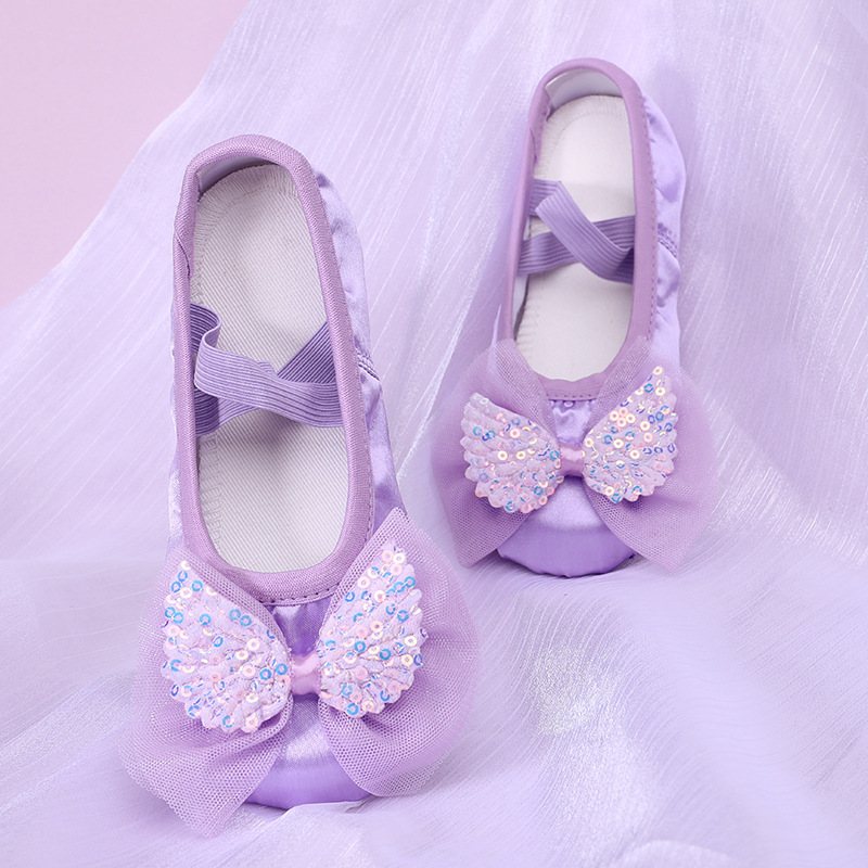Dance Shoes for Kidsren and Girls, Special for Girls, Chinese Classical Pink Practice Soft-Soled Ballet Cat Claw Toddler 8093