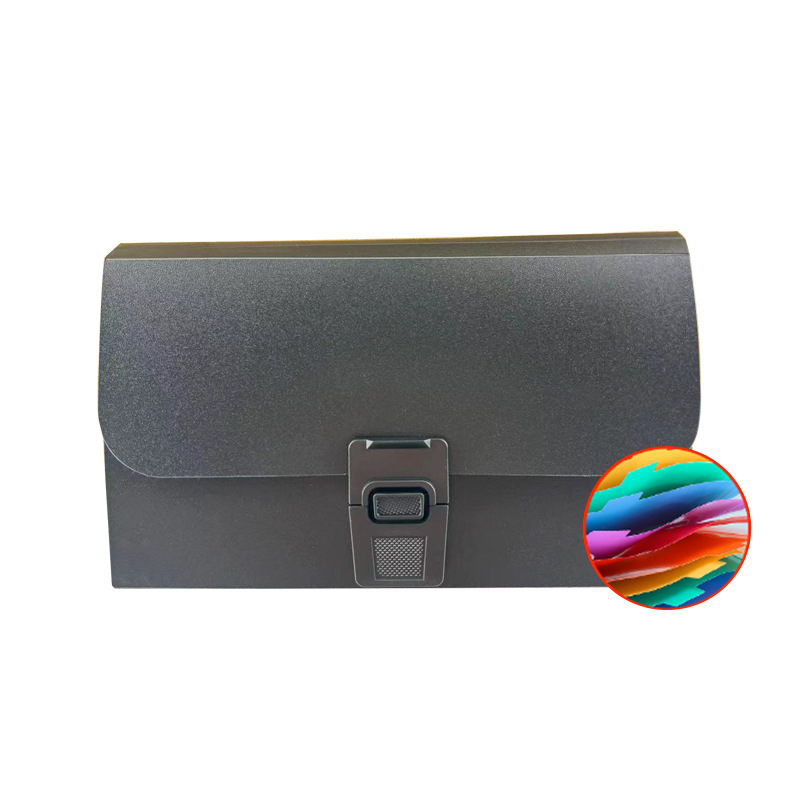 Picture of Rainbow organ bag folder file clip plastic rope bundle office A6 mini bill bag 13 storage clip wholesale