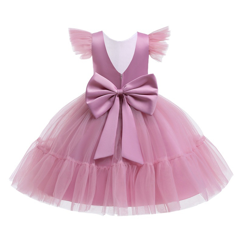 Children's dress Princess dress puffy yarn host catwalk girl's birthday Western style piano flower girl wedding dress Spring