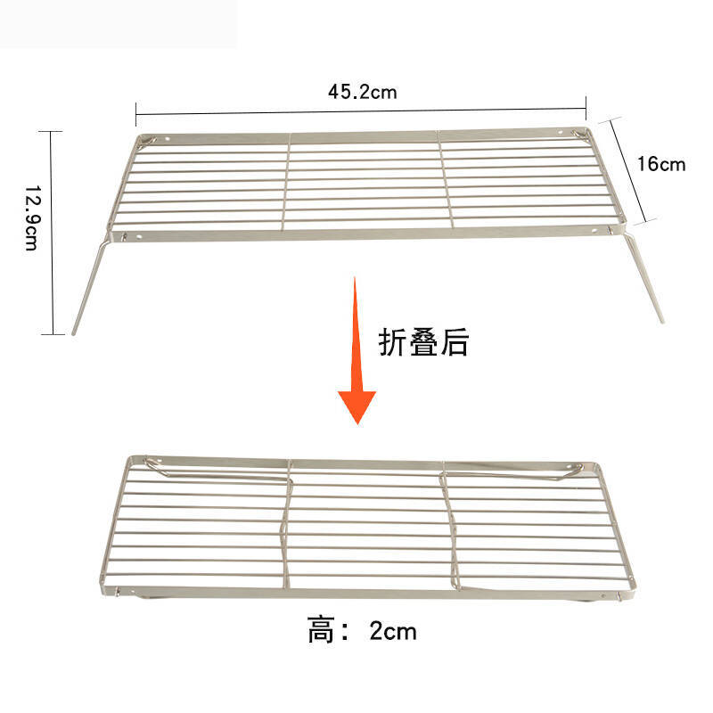 Picture of Outdoor Camping Hob Holder Portable Cooking Folding Adjustable Hob Barbecue Grill Stainless Steel Grill Mesh Pot Rack