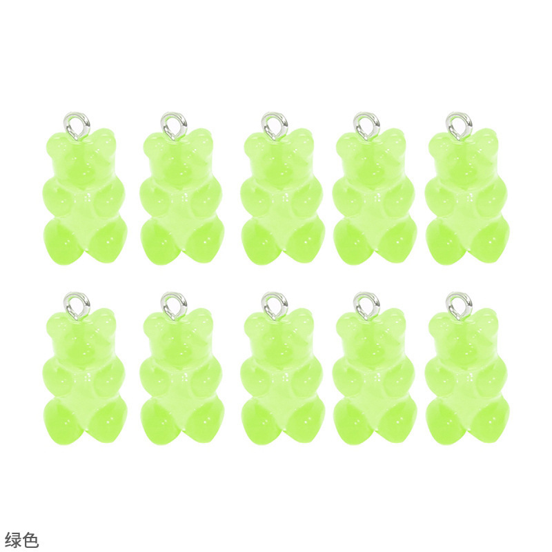 Picture of Transparent Candy Color Resin Bear Accessories Handmade DIY Homemade Bracelet Earrings Jewelry Keychain Pendant Material