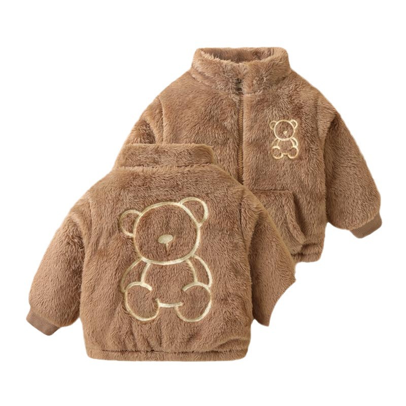 Picture of Children's Winter Outwears with Velvet and Thickeneding, New Style, Kidsren's Lamb Wool, Male and Female Babies, Infant Winter Warm Clothes