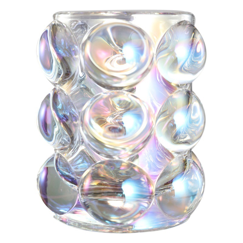Gift Box ins Korean Style Creative Ball Glass Pen Holder Storage Cosmetic Brush Bucket Desktop Ornament Candle Holder Candle Cup