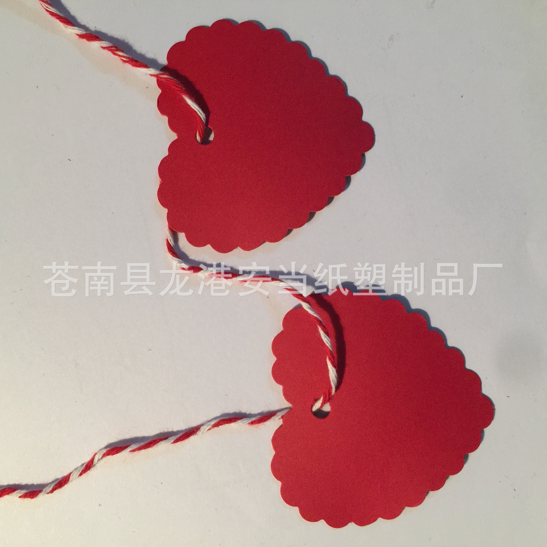 Spot explosions Valentine's Day wavy head red love tag message card phone card wishing card gift packaging
