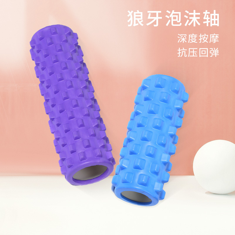 Hollow foam shaft mace massage roller muscle relaxation leg roller EVA spike hollow yoga column