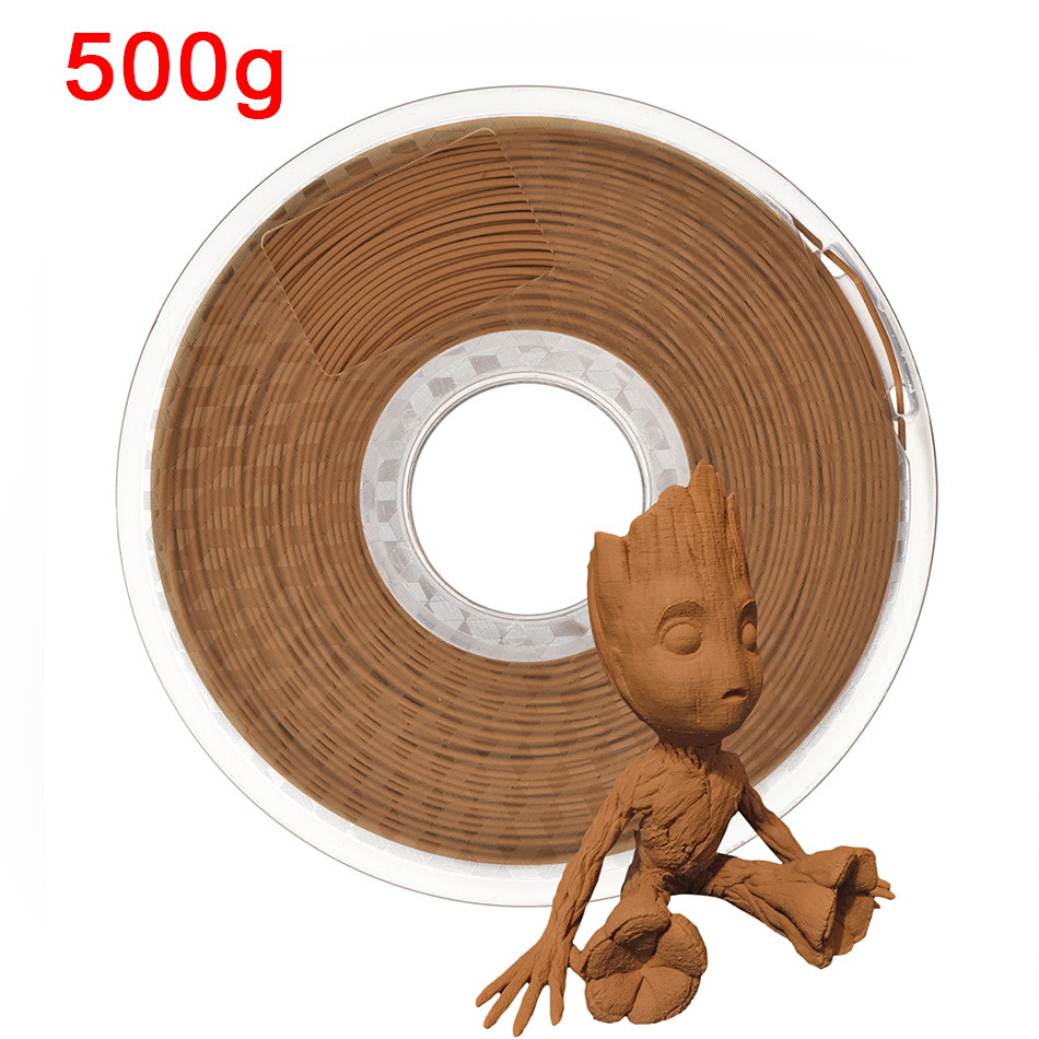 Picture of Sandalwood Redwood Walnut 3D Printer Consumables PLA Light Wood 1KG Consumables Ebony 1.75mm Deep Wood Color