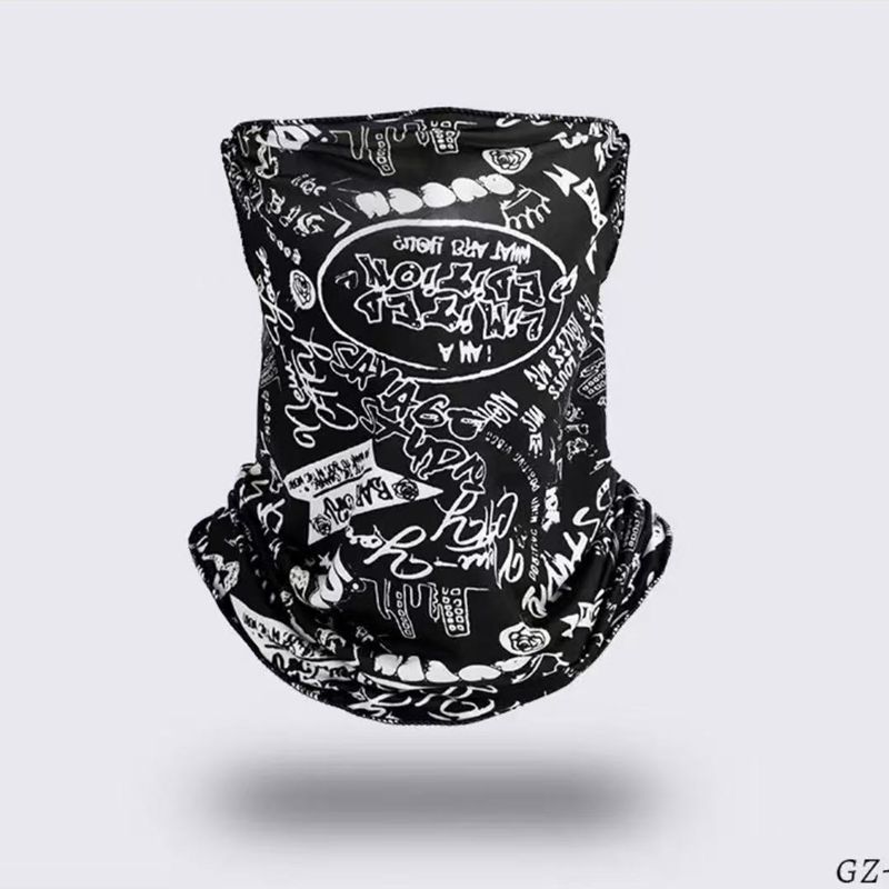 Picture of Ice Silk Ear Hanging Mask Triangle Towel Neck Set Mesh Sunscreen Outdoor Riding Fishing Windproof Scarf Men's and Women's Face Towel Summer