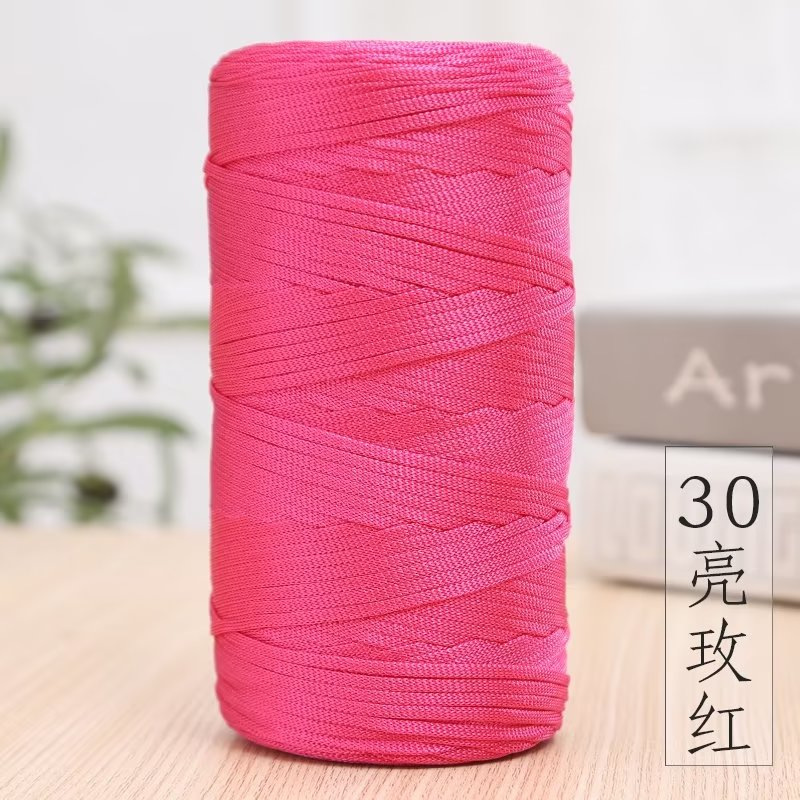 Picture of Spring and Summer peony hand bag crocheted material package ice hemp thread