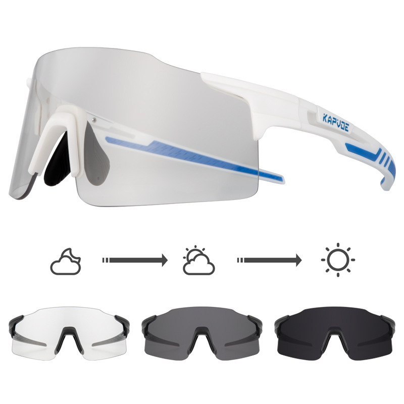 Picture of kapvoe color changing riding glasses myopia men and women running outdoor sports windproof goggles bicycle accessories