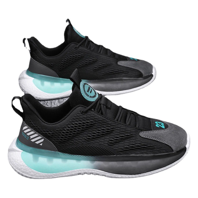 Korean fashion sneaker men's 2025 spring new breathable low-top running shoes soft bottom trend men's shoes wholesale