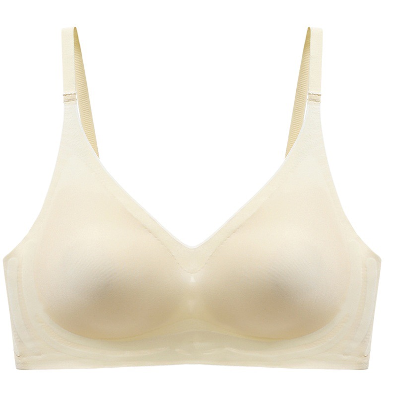C3 Cool Ultra-thin Soft Support Latex Underwear No Steel Ring Upper Support Anti-sagging Adjustable Non-marking Anti-slip Bra
