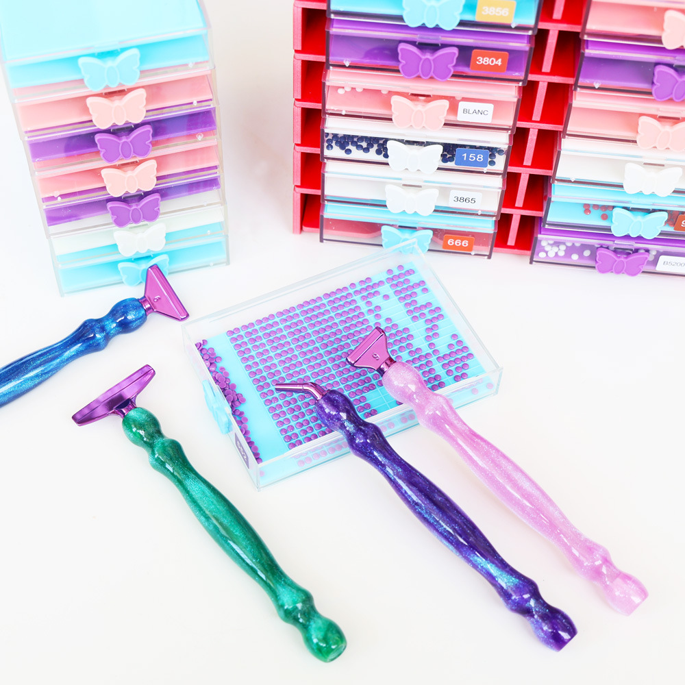 Picture of Diamond Painting New Style Turnout Drill Tray Multifunctional Sieve Drill Point Drill Tray Drawer Funnel Tray DIY Diamond Embroidery Tools suit