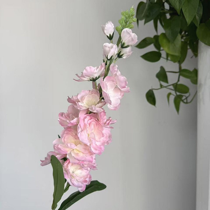 Picture of Simulated Delphinium Wedding Auditorium Decoration Simulated Flower Single Violet Props Large Simulated Flower Delphinium