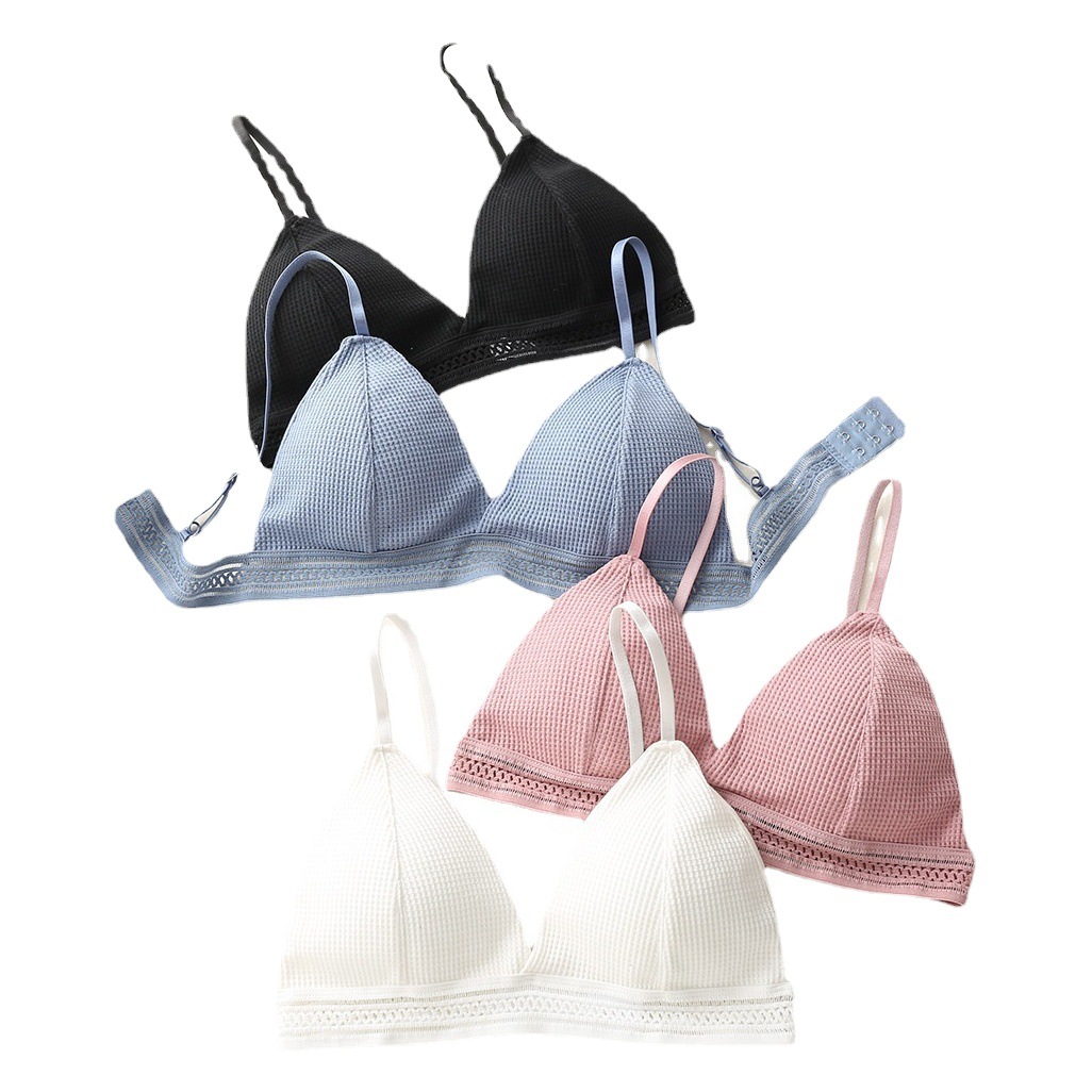 French Bra for Women, Thin, Sexy Triangle Cup, Small Breasts, No Rims, Push-Up Straps, Tube Top, Single-Breasted Beautiful Back Bra