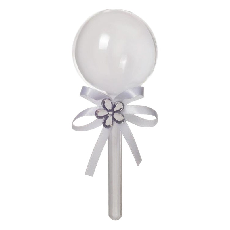 Creative wedding supplies PS plastic candy box magic fairy stick shape translucent round ball lollipop box