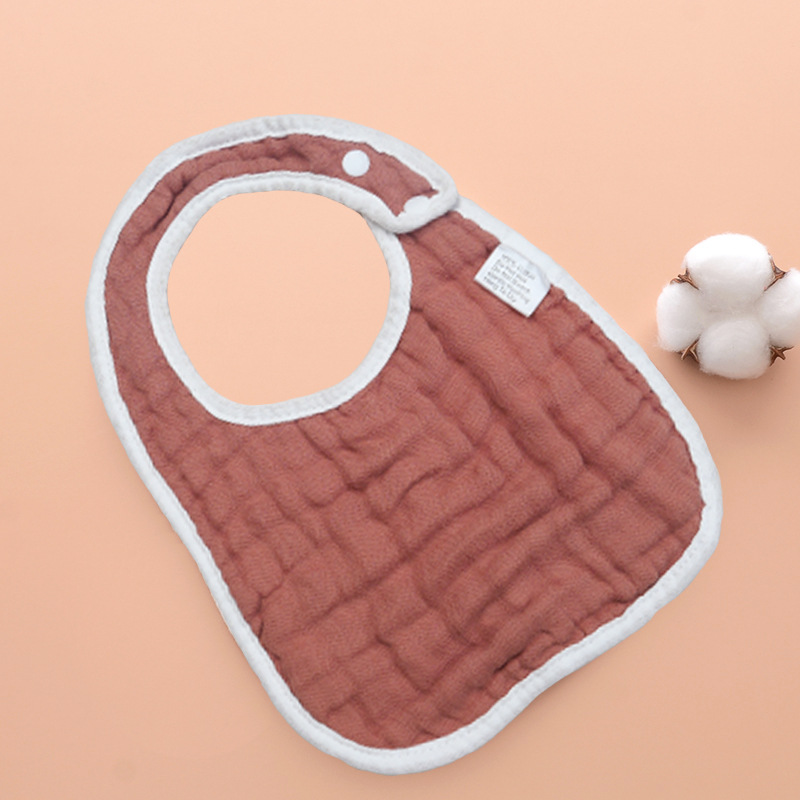 Picture of U-Shaped Bib, 8 Layers of Thickened Cotton Gauze, Plain Color, Unisex Newborn Baby Anti-Spit-Up Bib, Baby Drool Towel