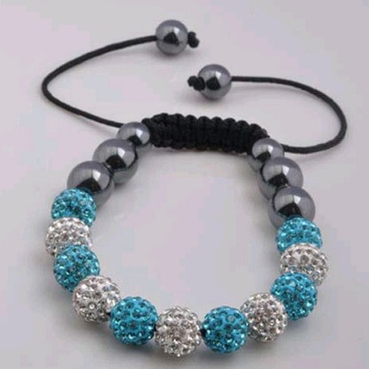 Amazon 10mm Taobao 11 soft pottery diamond ball woven Shambhala bracelet