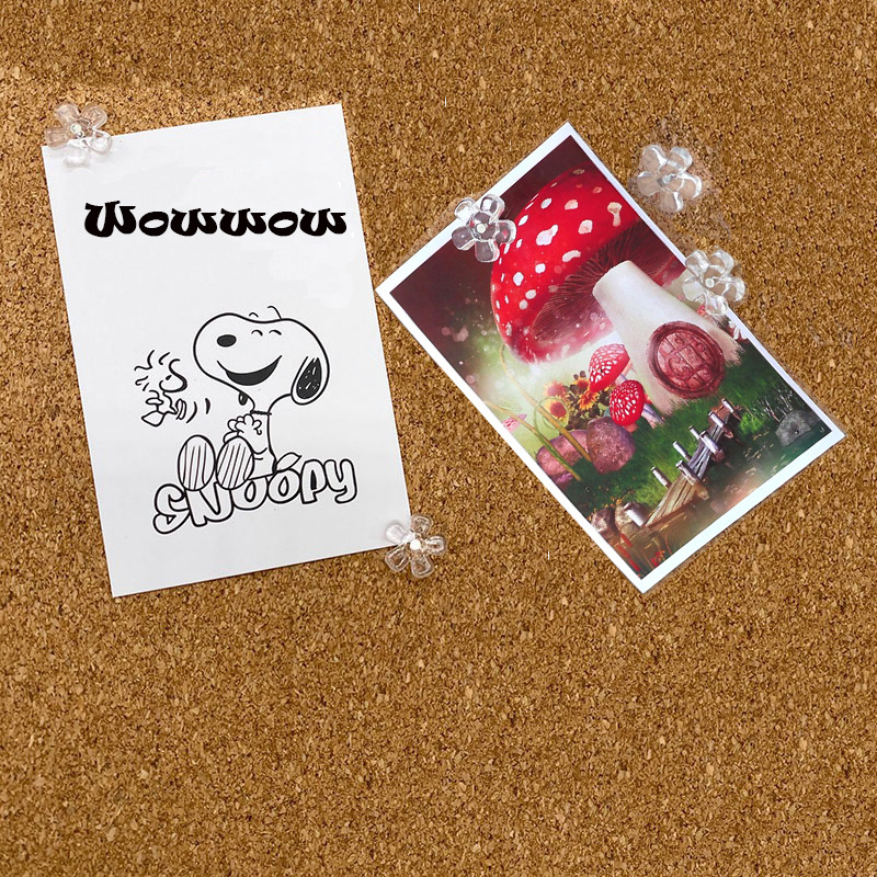 100 pieces transparent flower pushpin kindergarten I-shaped nail plum decorative nail Cork nail photo wall art nail