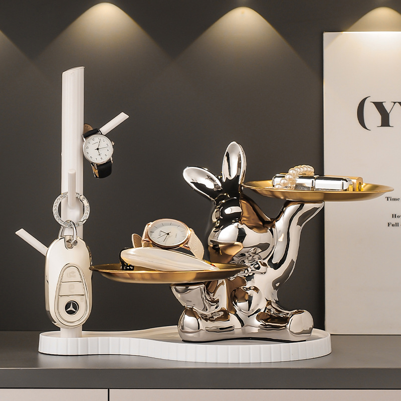 Entrance Door Entrance Rabbit Key Storage Rack Ornaments Light Luxury High-end Shoe Cabinet Living Room Children's Room Decorations